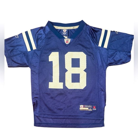 Manning, Reebok kids (sz 7) NFL onfield Peyton Manning #18 Colts mesh jersey - Picture 1 of 9